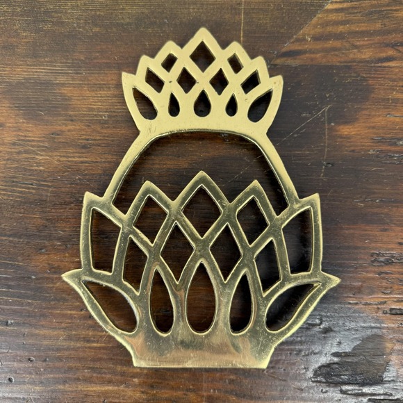The Unbranded Brand Other - Brass Pineapple Trivet Hot Plate Vintage Style Kitchen Decor Wall Art Home